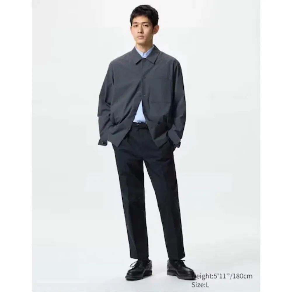 ✨Uniqlo Men’s Smart Ankle Navy Sz Medium Pants (2-Way Stretch, Cotton)✨